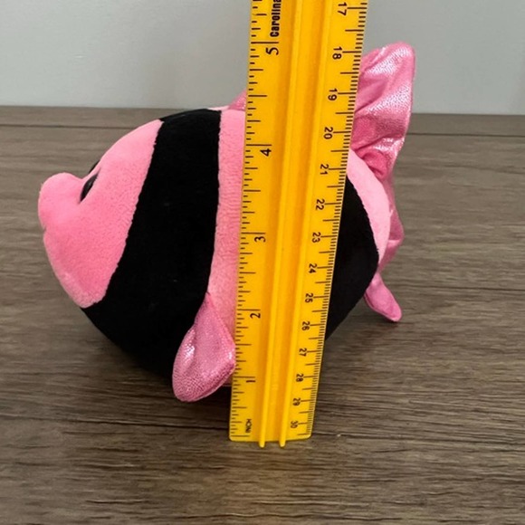 Ty Beanie Ballz Gilly the Pink Fish Ball Plush 4.5" - Picture 5 of 5